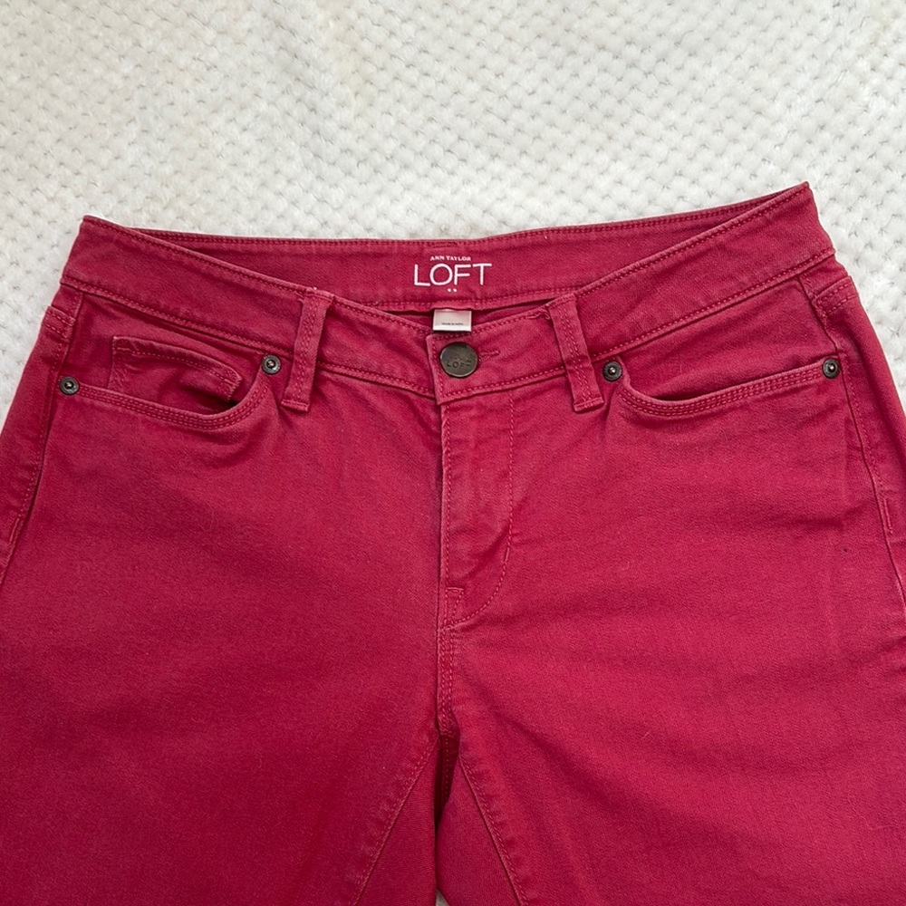 Ann Taylor LOFT red jeans